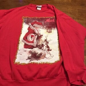 Vtg Nutcracker Ugly Christmas Sweatshirt Grandma Size M